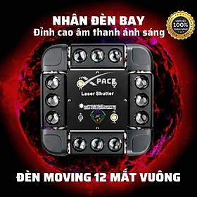 Mua Đèn Laser Moving 12 Mắt Vuông Thiết Kế Ma Trận 3 Chế Độ Trong 1 Cảm Biến Nhạc Cho sân khấu  Phòng bay