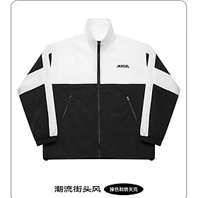 Áo khoác dù Nam Nữ 2 lớp cổ bẻ họa tiết chữ PANDAZ phối màu nổi có khóa kéo túi rất tiện lợi GKM FASHION