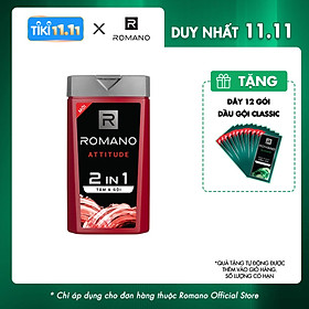 Tắm gội 2 trong 1 Romano Attitude 180g