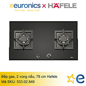 Mua BẾP GAS 2 VÙNG NẤU 78 CM HAFELE/533.02.849 - HÀNG CHÍNH HÃNG