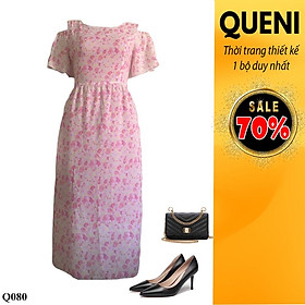 Đầm nữ vintage thời trang thiết kế Queni Fashion Q080