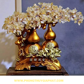 Cây Bonsai tài lộc đá thạch anh phong thủy