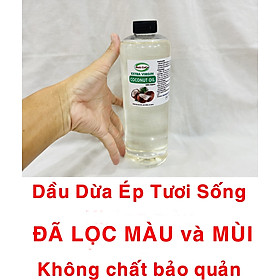 DẦU DỪA HỮU CƠ ÉP LẠNH - RICH COCO – EXTRA VIRGIN COCONUT OIL – CHAI 1 LÍT