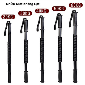 Gậy Tập Tay Lò Xo Đồ Long Đao Loại 20KG,30KG,40KG,50KG,60KG,...100KG, Hai Màu Đen,Vàng - ALYup Chính Hãng
