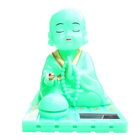 Mua Tượng Chú Tiểu Gõ Mõ Tụng Kinh  Phật Di Lặc Gật Đầu Vẫy Quạt  Thầy Chùa Gõ Mõ  trang trí ô tô xe hơi