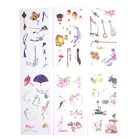 Sticker Dán Trang Trí ( Bộ 6 Tấm ) - Mỹ Nhân