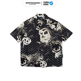 Áo Sơmi [Dirtycoins x B Ray] Watercolor All Print Shirt - Black