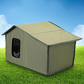 Cat House for Outdoor Cats Kennel Nest Stable Weatherproof Warm Tent Rainproof Cave Cozy Stray Cat Shelter Dog House for Courtyard Puppy