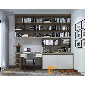 Mua Bàn Học Và Tủ Sách Kích Thước Lớn Tiện Dụng BHS012