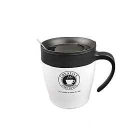 Cốc pha cafe inox 304 Creative 330ml tặng kèm 1 thìa inox