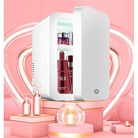 Mua Tủ lạnh 8l đựng mỹ phẩm có gương và đèn led tiện lợi