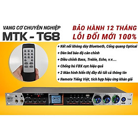 Mua Vang cơ chuyên nghiệp MTK T68 Main Xịn Chống Hú cổng quang optical màn hình LCD kèm remote
