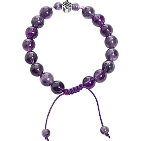 Vòng Đá Thạch Anh Tím Phối Charm Ngọc Quý Gemstones VT29