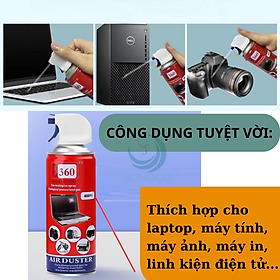 Mua Chai xịt khí nén 450ml vệ sinh thiết bị điện tử – chuyên dụng cho PC  laptop  bàn phím  máy ảnh  và thiết bị văn phòng- Hàng nhập khẩu