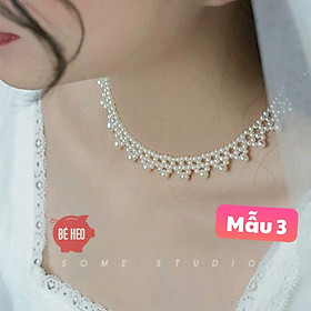 Hình ảnh Choker ngọc trai nhân tạo trang sức cô dâu - Trang sức Bé Heo BHDC251