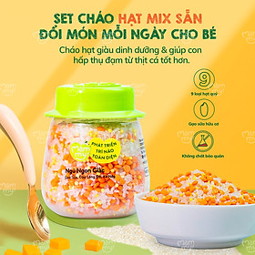 Hạt mix Mămmy cho bé ăn dặm ngủ ngon giấc trên 6 tháng gạo sữa, đậu lăng đỏ và kê nếp, hũ 135g