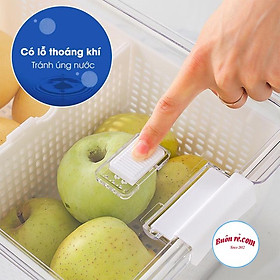 Hộp đựng thực phẩm tủ lạnh 2 lớp Hokori tiện lợi (MS: 6588/6589), dễ dàng bảo quản thức ăn, có lỗ thoát nước br01542