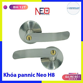 Khóa tròn tay gạt Newneo H8 - lắp cho phòng ngủ nhà tắm, toilet cửa gỗ nhôm kính thông dụng