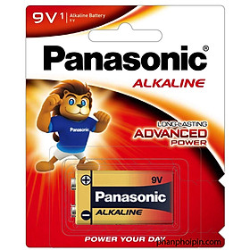 Pin tiểu Akaline Panasonic 9v vỉ 1 viên 6LR61T/1B (Hàng chính hãng)