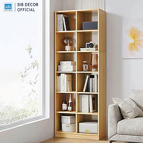 Mua Tủ Sách Gỗ 12 Ô Có Hậu Dài 60cm Màu Oak  Walnut Thương Hiệu SIB Decor KSG102
