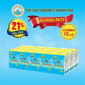 [Combo 15 lọ] Nước Yến sào Sanvinest Khánh Hòa không đường dành cho người cao tuổi lọ 70ml - S206