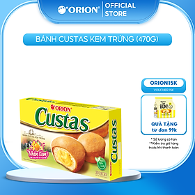 Hộp 20 gói bánh CUSTAS Nhân Kem BƠ TRỨNG 470G (20 Gói/Hộp)