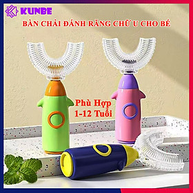 Bàn Chải Đánh Răng Cho Bé KUNBE Đầu Chữ U Siêu Mềm Phù Hợp Từ 1-12 Tuổi