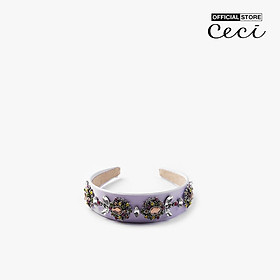 CECI - Băng đô cài tóc nữ bản dày bọc vải đính đá lấp lánh CC6-03000084