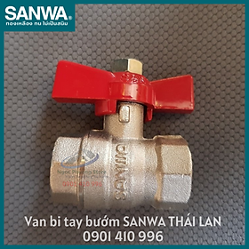 [SANWA THÁI LAN] Van bi tay bướm SANWA nhập khẩu Thái Lan Phi 21mm, Phi 27mm - BV15BF