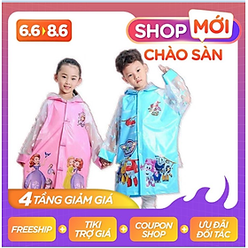 Áo mưa đi học cho bé  loại cao cấp xịn sò ( áo rộng che được kín balo các mẹ nhé)