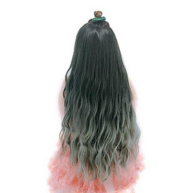 Tóc giả kẹp chữ u 3/4 đầu xù sóng omber