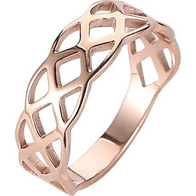Nhẫn nữ cá tính titan không đen tt 2387