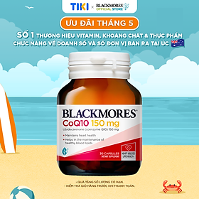 Viên Uống Bổ Tim Hỗ Trợ Sức Khỏe Blackmores CoQ10 150mg Lọ 30 Viên