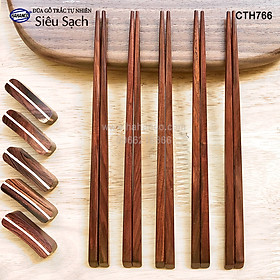 Mua Đũa gỗ tập ăn trẻ em - giúp các bé làm quen với đôi đũa (1 đôi) CTH766 - Đũa gỗ Việt Nam siêu sạch  không chất độc hại - An toàn cho sức khỏe