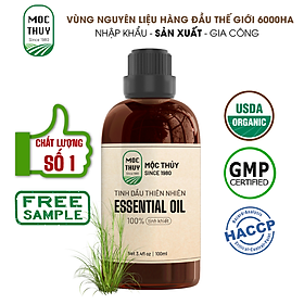 [ĐA DẠNG MÙI] Tinh Dầu Thiên Nhiên Nguyên Chất MỘC THỦY - Essential Oil - Khử Mùi Xông Thơm Phòng, Thư Giãn 100ml/1000ml/ Sả Chanh /Bạc Hà/ Quế/ Oải hương/ Bưởi/ Cam/ Hoa Lài/ Quýt/ Tràm Huế/ Hoa Hồng/ Lavender/ Ngọc Lan Tây/ Tràm Trà/ Sả Java