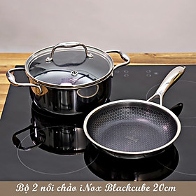 Mua Bộ 2 nồi chảo iMat Blackcube 20cm