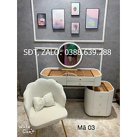 Mua HN Miễn Phí Vận Chuyển Xả Lỗ Bàn Trang Điểm Mặt Kính Ghế Nơ