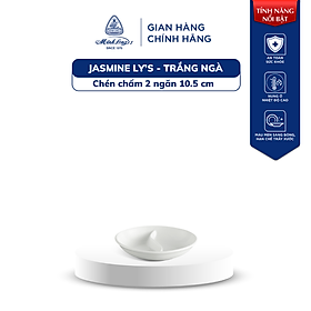 Mua Chén Chấm Sứ Cao Cấp Minh Long 2 ngăn 10.5 cm - Jasmine Lys - Trắng Ngà