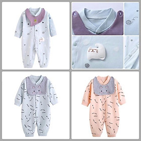 Body dài kèm yếm cotton nỉ cho bé