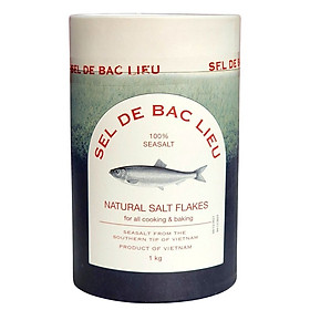 MUỐI BẠC LIÊU - SEA SALT FLAKES IN TUBE 1Kg