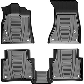 Thảm lót sàn xe ô tô Audi Q8 2017- đến nay Nhãn hiệu Macsim 3W chất liệu nhựa TPE đúc khuôn cao cấp - màu đen