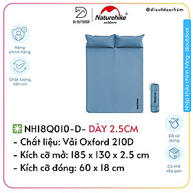  Đệm Hai Người Tự Bơm Hơi Kèm Gối Dã Ngoại Naturehike NH18Q010-D