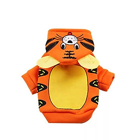 Áo Hoodie Hình Hổ Vằn chất liệu thun co giãn cao cấp, giúp cho thú cưng trông rất xinh xắn, thời trang - SP000567