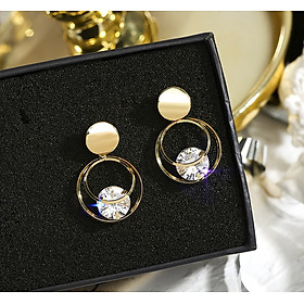 Bông tai đá tròn