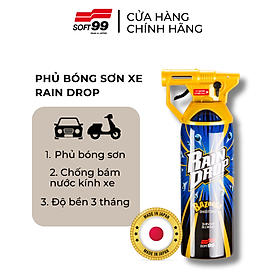 Chai Xịt Phủ Bóng, Phủ Nano Chống Bám Nước Đa Năng Rain Drop SOFT99 W-526