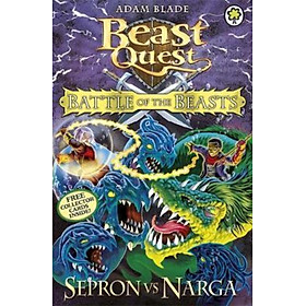 Sách - Battle of the Beasts Sepron vs Narga : Book 3 by Adam Blade (UK edition, paperback)