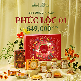[BỘ QUÀ TẾT 2024] Set quà tết cao cấp Tết Phúc Lộc 1 Nonglamfood | Quà tặng cao cấp Xuân Giáp Thìn cho người thân, bạn bè, doanh nghiệp