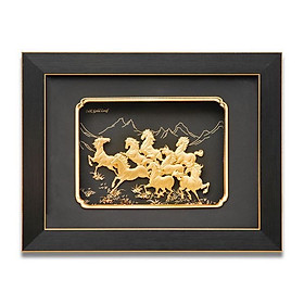 Bức Tranh Mã Đáo Thành Công Dát Vàng 24K