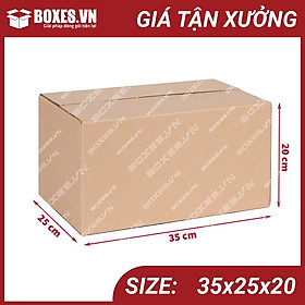 Mua 35x25x20 Combo 50 hộp Carton đóng gói hàng giá tại xưởng