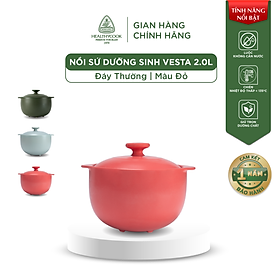 Hình ảnh Nồi Sứ Dưỡng Sinh Minh Long Healthy Cook Vesta 2.0 - Dùng Cho Bếp Gas, Bếp Hồng Ngoại